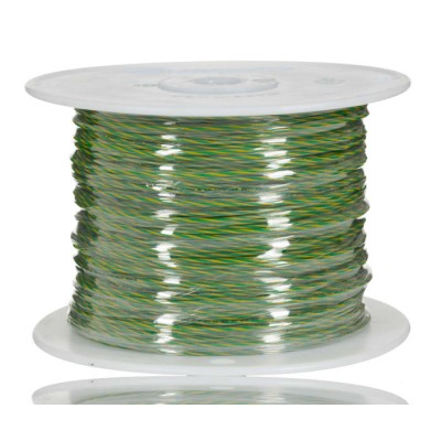 Alpha Wire Hook Up Wire PVC Series Green, Yellow 0.52mm², 20 AWG, 10x0.25mm Core Strands, 1.75mm Diameter, 305m 3053 GY001