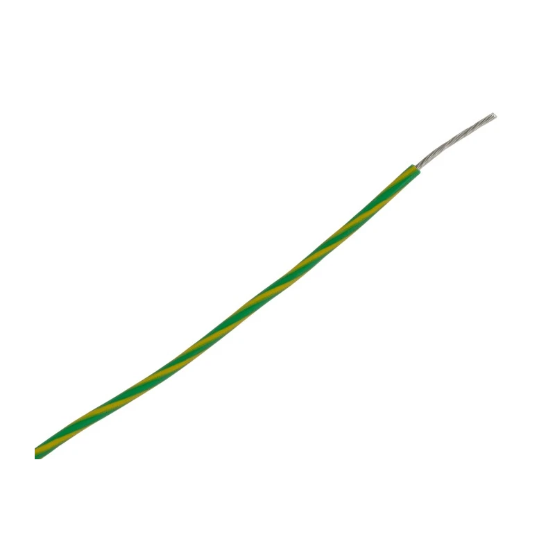 Alpha Wire Hook Up Wire PVC Series Green, Yellow 0.52mm², 20 AWG, 10x0.25mm Core Strands, 1.75mm Diameter, 305m 3053 GY001