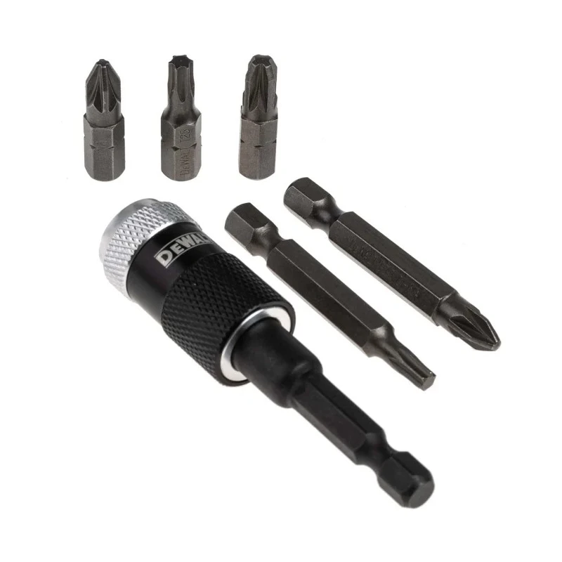 DeWALT Screwdriver Bit Set Hex, Torx, Phillips, Pozidriv, Slotted 6 Pieces DT71514-QZ