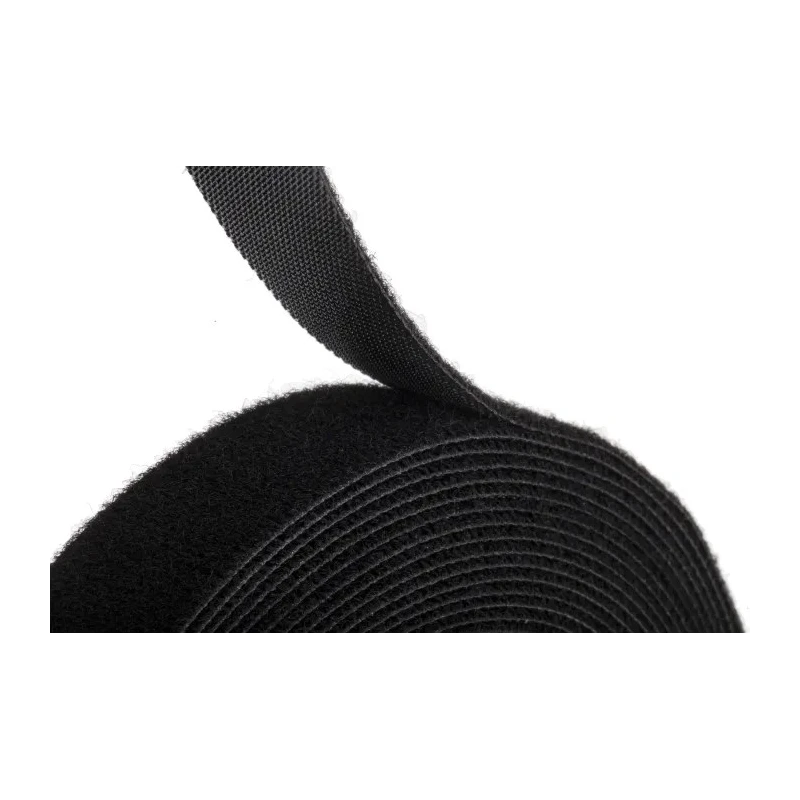 RS PRO Black Hook & Loop Tape, 20 mm Width x 10 m Length, Nylon Material, EN 61340-5-1:2007 Compliant 890-4187
