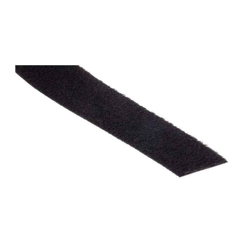 RS PRO Black Hook & Loop Tape, 20 mm Width x 10 m Length, Nylon Material, EN 61340-5-1:2007 Compliant 890-4187