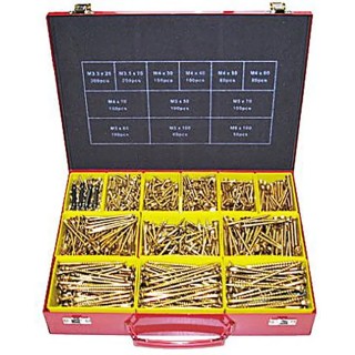 ULTI-MATE Stainless Steel 1570 Piece Pozisquare Drive Wood Screw Bolt Kit 20-100mm 9ULTIMATEMETCASERS