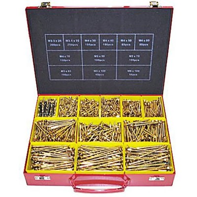 ULTI-MATE Stainless Steel 1570 Piece Pozisquare Drive Wood Screw Bolt Kit 20-100mm 9ULTIMATEMETCASERS