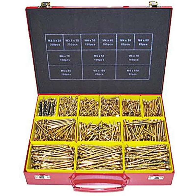 ULTI-MATE Stainless Steel 1570 Piece Pozisquare Drive Wood Screw Bolt Kit 20-100mm 9ULTIMATEMETCASERS