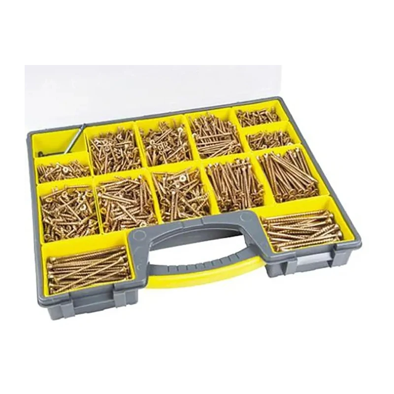 ULTI-MATE Stainless Steel Pozisquare Drive Wood Screw Bolt Kit 1610 Piece Countersunk Head 30-100mm 9ULTIMATECASERS