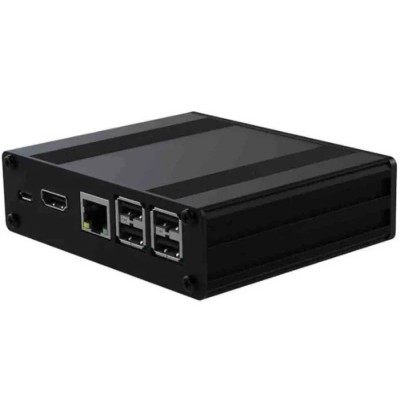 RS PRO Aluminium Raspberry Pi Case for use with Raspberry Pi in Black 195-1528
