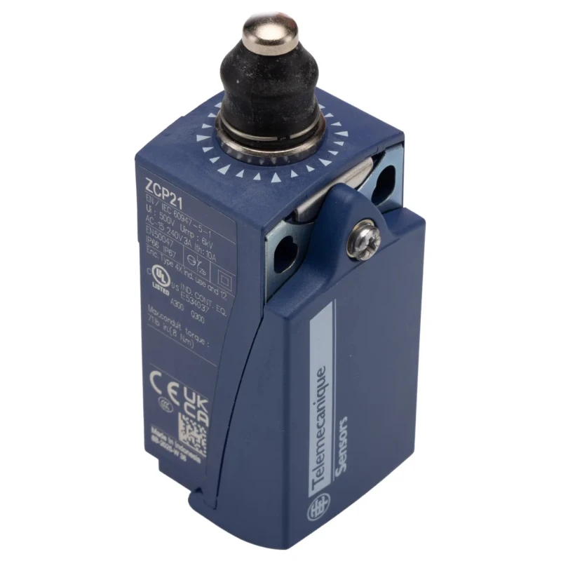 Telemecanique Sensors Plunger Limit Switch 1 NO 1 NC Snap Action 240V AC 10A IP67 IP66 Plastic Housing XCKP2111P16