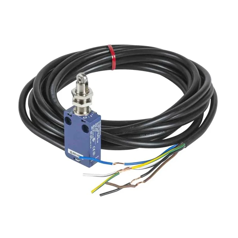 Telemecanique Sensors XCMD Series Roller Plunger Limit Switch DPST Zinc Alloy Housing 240V AC 1.5A XCMD21F2L2
