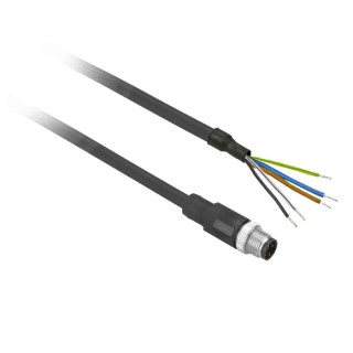 Telemecanique Sensors Male 4 Way Straight to 4 Way Unterminated Sensor Actuator Cable 500mm XZCP1541L05