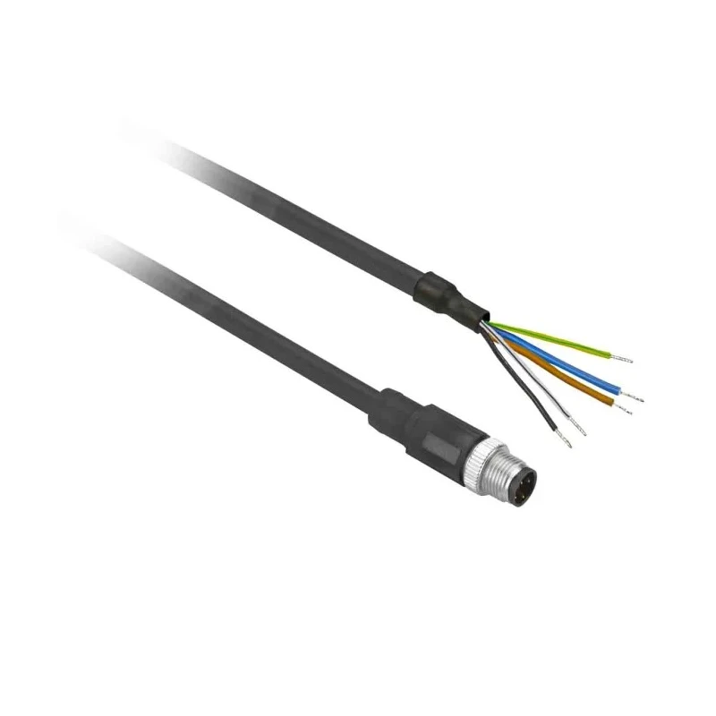 Telemecanique Sensors Male 4 Way Straight to 4 Way Unterminated Sensor Actuator Cable 500mm XZCP1541L05