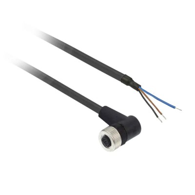 Telemecanique Sensors Female 3 Way Right Angle to 3 Way Unterminated Sensor Actuator Cable 10m XZCP2540L10