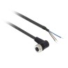 Telemecanique Sensors Female 3 Way Right Angle to 3 Way Unterminated Sensor Actuator Cable 10m XZCP2540L10