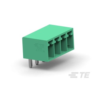 TE Connectivity Buchanan Series Pluggable Terminal Block, 4-Contact, 3.5 mm Pitch, 1 Row, Brass Housing, Male 2350514-4