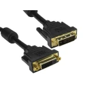 Van Damme Male DVI-D Dual Link to Female DVI-D Cable 5 m Black Polyvinyl Chloride Sheath 195-4276
