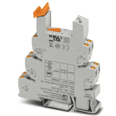 Phoenix Contact 14 mm Push-in Terminal Type 24 V DC 1 Way DIN Rail Relay Socket 2900254