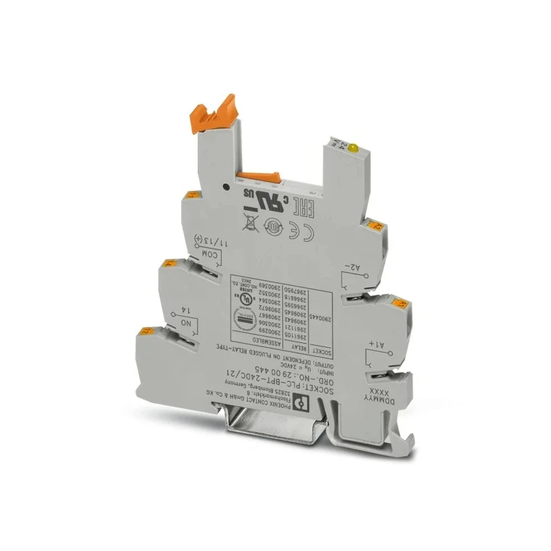 Phoenix Contact PLC-INTERFACE Relay Socket 1 Way 24V DIN Rail, Push-in Terminal, Model 2900445