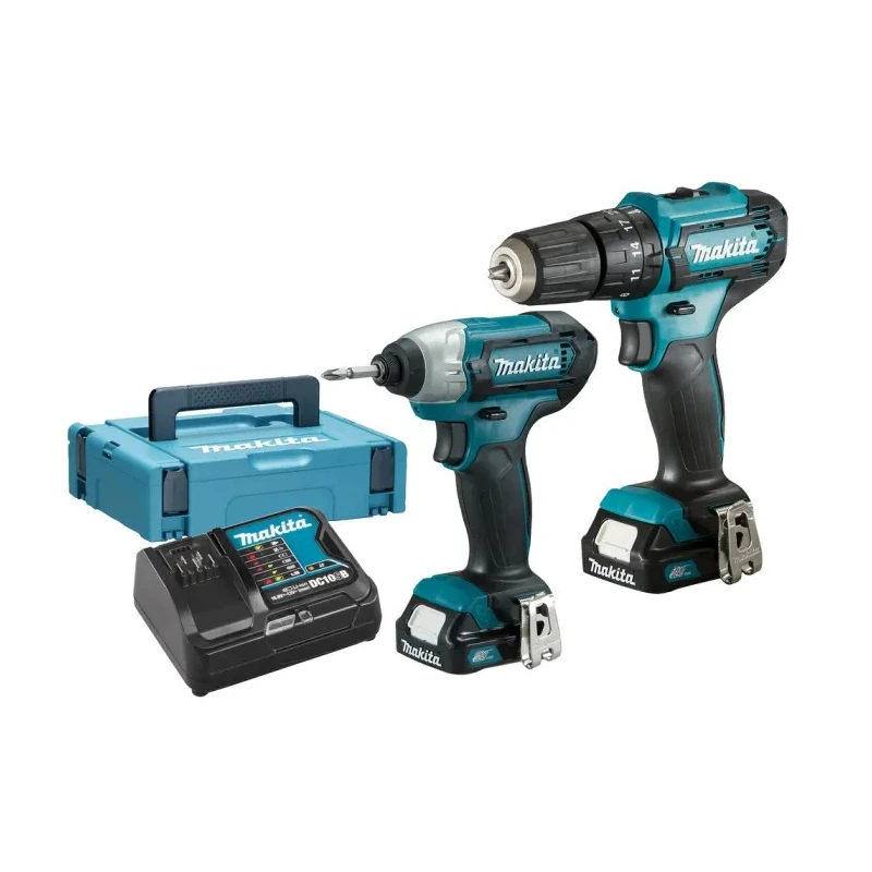 Makita 12V Cordless Power Tool Kit with 2 Ah Lithium-Ion Batteries CLX228AJ