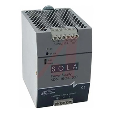 SolaHD SDN-P Switched Mode DIN Rail Power Supply 85-132V AC/DC Input 28.5V DC Output 10A 240W SDN10-24-100P