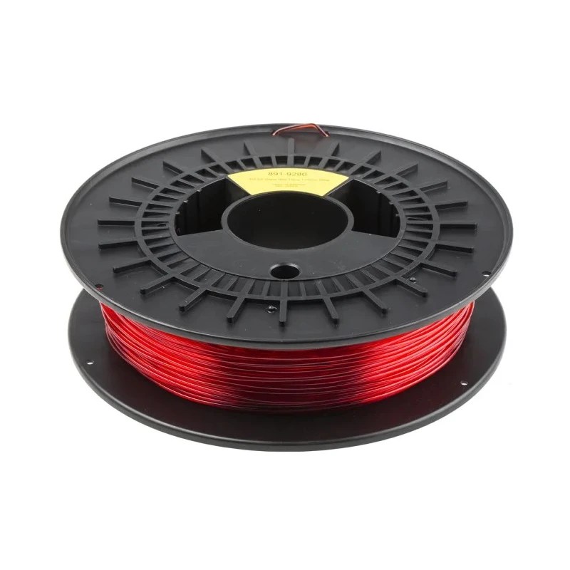 RS PRO 1.75 mm Translucent Red PET-G 3D Printer Filament, 500 g 891-9280
