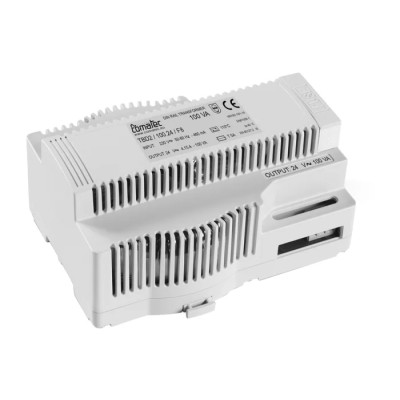 Comatec 100 VA DIN Rail Transformer, 230 V AC Primary, 24 V AC Secondary, EN55022/B, EN61558, 89/336 TBD2.0100.24.F8