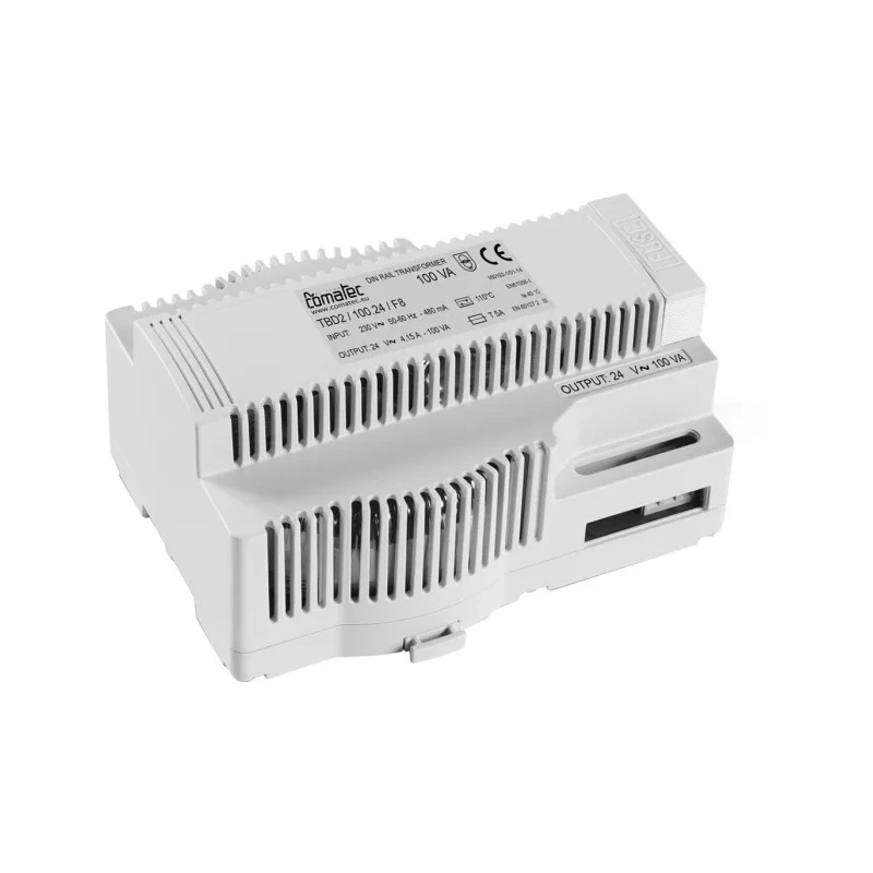 Comatec 100 VA DIN Rail Transformer, 230 V AC Primary, 24 V AC Secondary, EN55022/B, EN61558, 89/336 TBD2.0100.24.F8