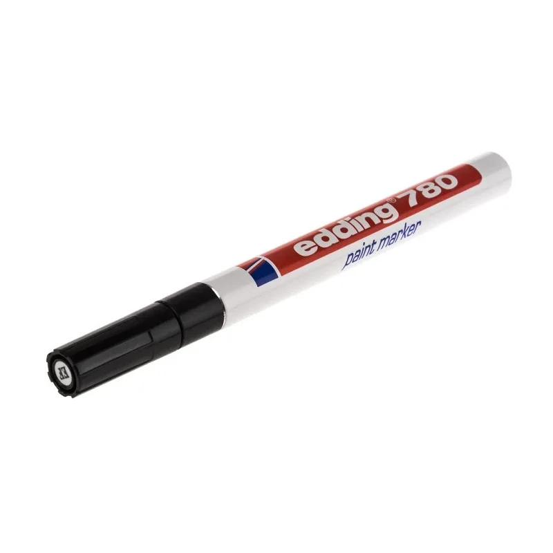 Edding Black 0.8 mm Extra Fine Tip Paint Marker Pen with Low-Odour Pigment Ink for Plastic, Glass, Wood, Metal 780-001