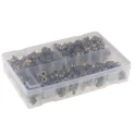 RS PRO Grease Nipple Kit Contains H1 Straight 1/4 in BSP (x50), H2-45 1/4 in BSP (x50), H3-90 1/4 in BSP (x50), Box 195-4059