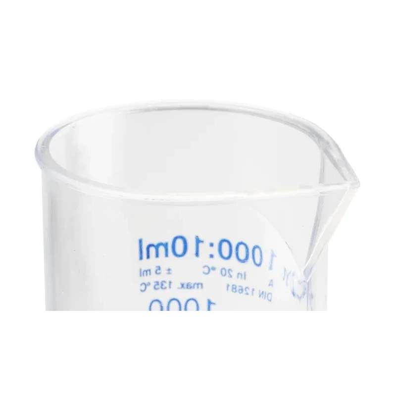 RS PRO Polymethylpentene Measuring Cylinder 1L Transparent Durable Calibration ISO 6706 DIN 12681 892-0000