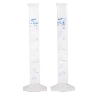 RS PRO Polymethylpentene Measuring Cylinder 25ml Transparent Laboratory Liquid Measuring Instrument 170mm Length 891-9996