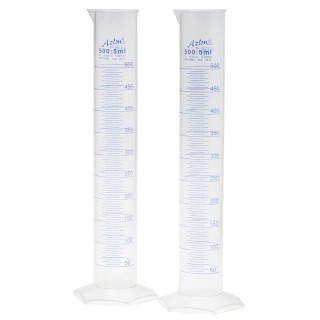 RS PRO Polymethylpentene Measuring Cylinder 500ml, Transparent Durable PMP Material, 360mm Length 892-0006