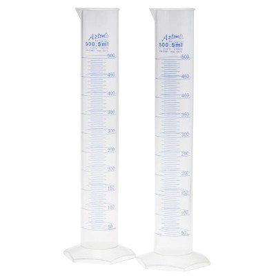 RS PRO Polymethylpentene Measuring Cylinder 500ml, Transparent Durable PMP Material, 360mm Length 892-0006