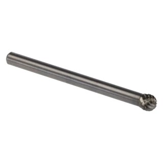 Dormer Ball Burr Carbide Rotary Tool P807 Series 4 mm Head Diameter, 3 mm Shank Diameter, 38 mm Length P8074.0X3.0