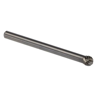 Dormer Ball Burr Carbide Rotary Tool P807 Series 4 mm Head Diameter, 3 mm Shank Diameter, 38 mm Length P8074.0X3.0