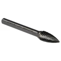 Dormer Carbide Tree Burr 9.6 mm Head Diameter 6 mm Shank Diameter 64 mm Overall Length Bright Finish P8139.6X6.0