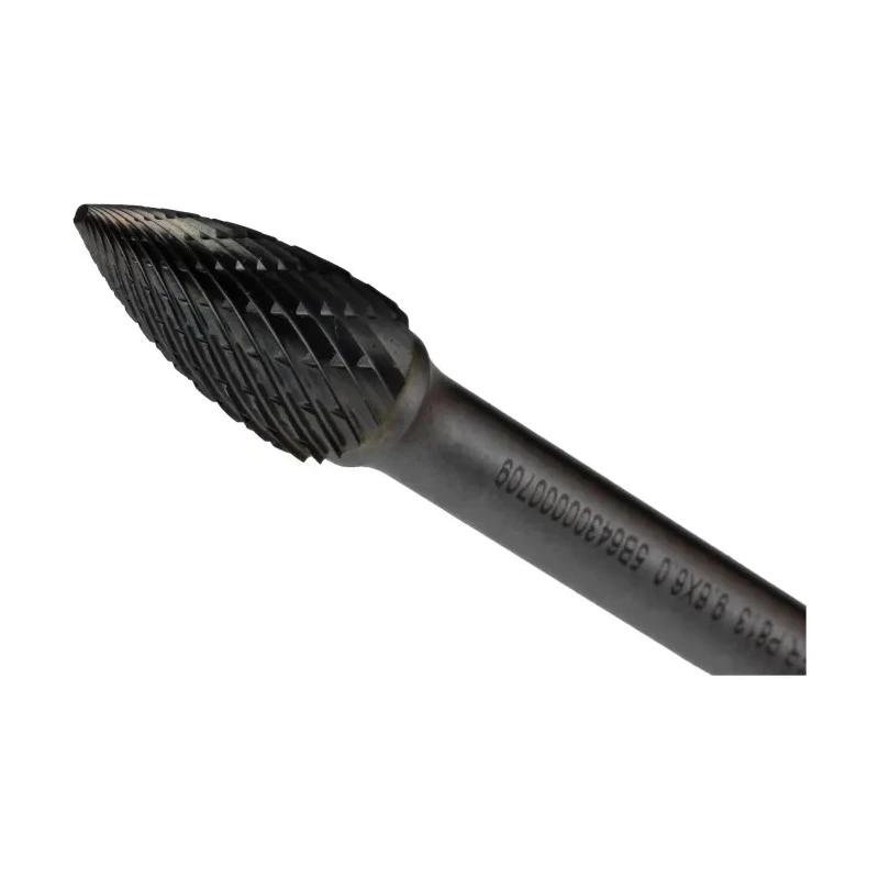 Dormer Carbide Tree Burr 9.6 mm Head Diameter 6 mm Shank Diameter 64 mm Overall Length Bright Finish P8139.6X6.0
