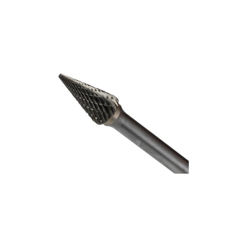 Dormer P823 Series Cone Burr, 9.6 mm Carbide, 64 mm Overall Length P8239.6X6.0