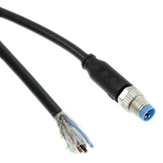 TE Connectivity Male 3 Way Straight to Unterminated Free End Sensor Actuator Cable 1.5m 60V AC IP65 IP67 1-2273004-1