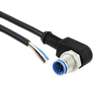 TE Connectivity Male 4 Way Right Angle to Unterminated Sensor Actuator Cable 1.5m 250V IP65 IP67 1-2273082-1