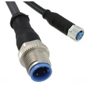TE Connectivity Female 4 Way Straight to Male 4 Way Straight Sensor Actuator Cable 1.5 m 1-2273111-4