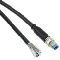 TE Connectivity Male 4 Way Straight to Unterminated Free End Sensor Actuator Cable 1.5m 30V IP65 IP67 2273006-1