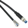 TE Connectivity Male 4 Way Straight to Unterminated Free End Sensor Actuator Cable 1.5m 30V IP65 IP67 2273006-1