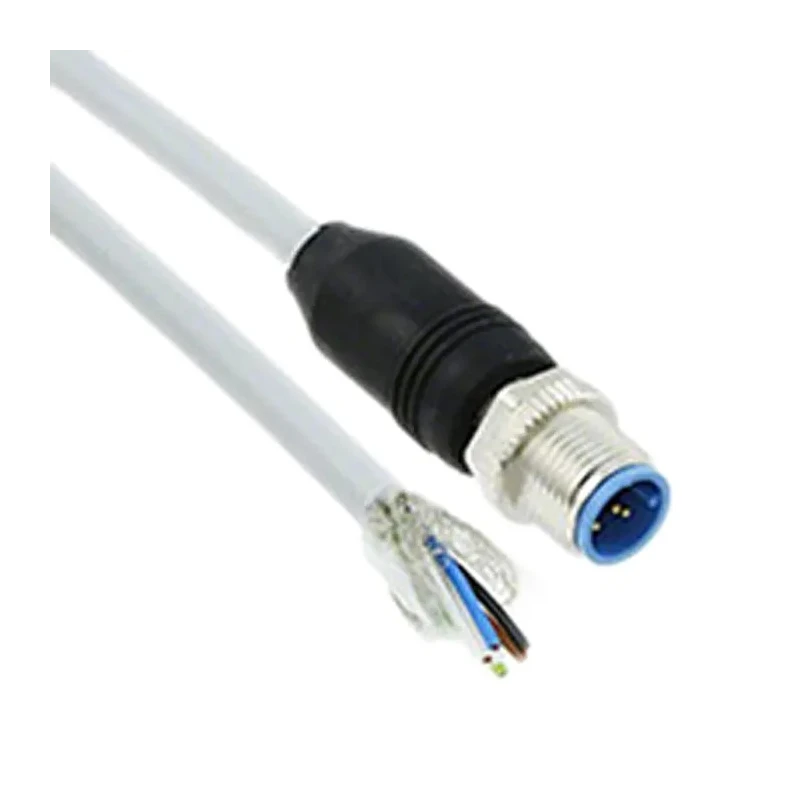 TE Connectivity Male 5 Way M12 to Free End Sensor Actuator Cable, 1.5 m Length, Polyurethane Jacket, Grey 2273046-1