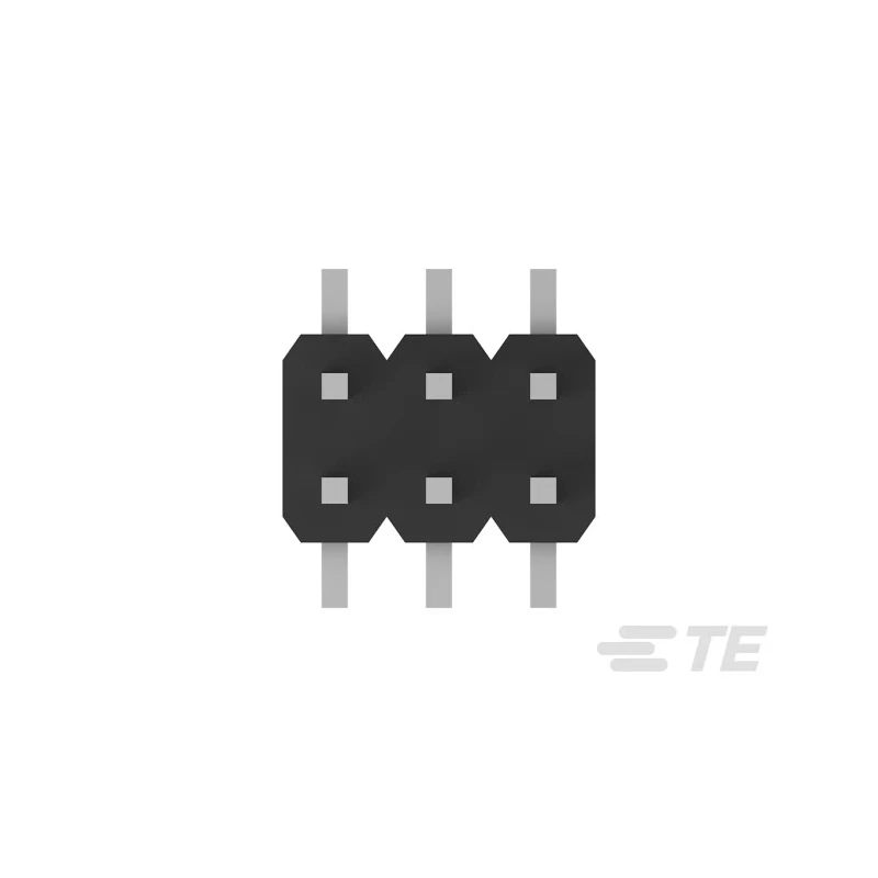 TE Connectivity AMPMODU Series Straight Surface Pin Header, 6 Contacts, 2 mm Pitch, 2 Row, Unshrouded 2842142-3