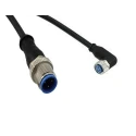 TE Connectivity Female 3 Way Right Angle to Male 3 Way Straight Sensor Actuator Cable 1.5 m 24V DC 3-2273124-4