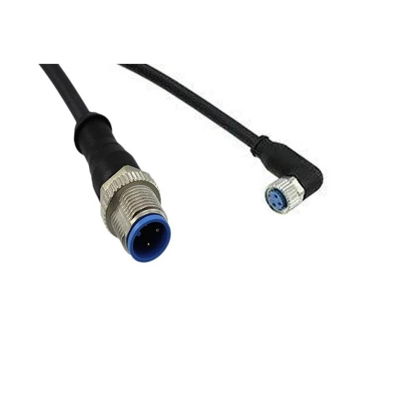 TE Connectivity Female 3 Way Right Angle to Male 3 Way Straight Sensor Actuator Cable 1.5 m 24V DC 3-2273124-4