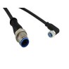 TE Connectivity Female 3 Way Right Angle to Male 3 Way Straight Sensor Actuator Cable 1.5 m 24V DC 3-2273124-4