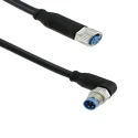 TE Connectivity Female 4 way Right Angle to Male 4 way Straight Sensor Actuator Cable 24V DC 1.5m 3-2273126-4