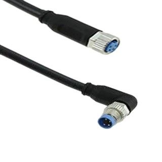 TE Connectivity Female 4 way Right Angle to Male 4 way Straight Sensor Actuator Cable 24V DC 1.5m 3-2273126-4