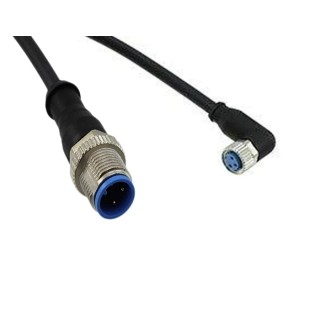 TE Connectivity Sensor Actuator Cable Female 3 Way Right Angle to Male 3 Way Straight 1.5m 24V dc 2273124-4