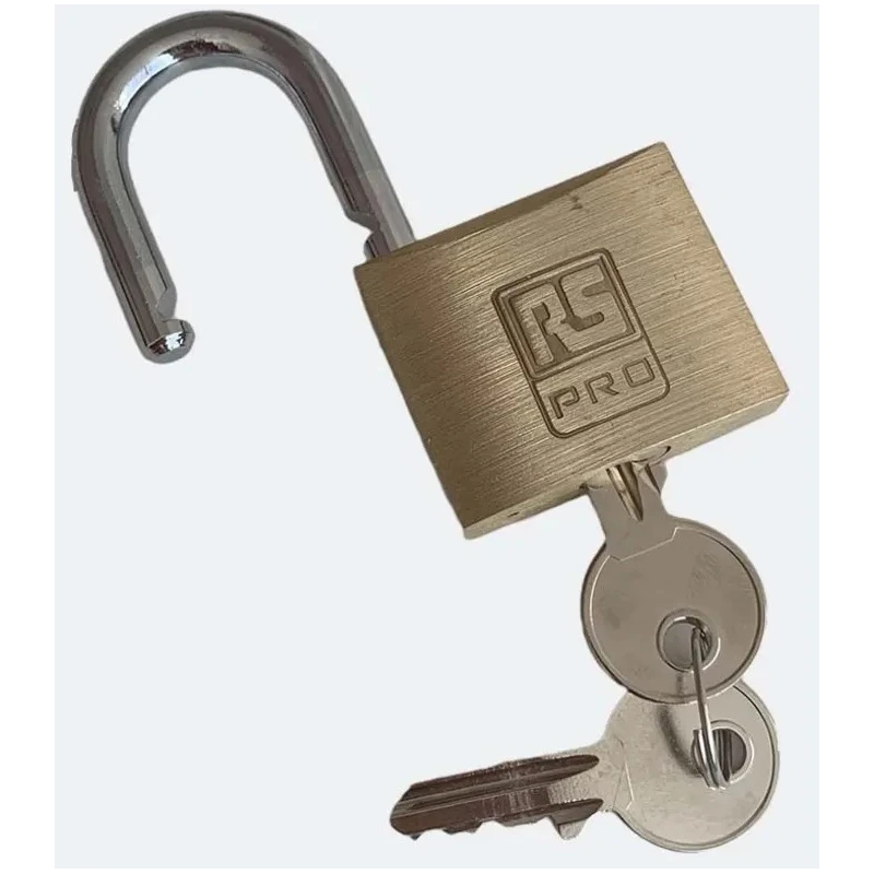RS PRO Brass Anti-Pick Padlock 6 mm Hardened Steel Shackle, 40mm Body 195-8245